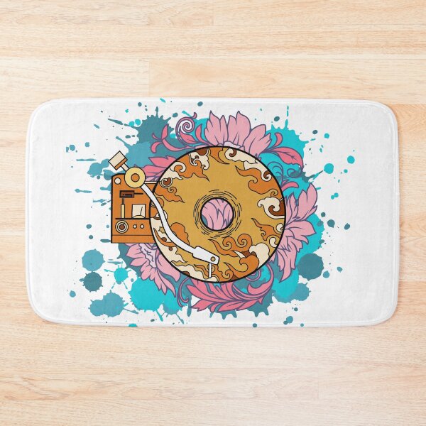 Item preview, Record Player DJ, Tattoo Splash Design, Retro Vinyl Record Graphic, Vintage Turntable, Music Lover Gift, Cool Casual Wear, Unique Art Design  designed and sold by Bert Englefield.