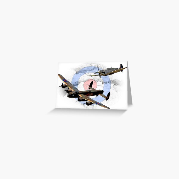 Vista previa del artículo con la obra «Aviones SPITFIRE Y LANCASTER», diseñado y vendido por CoolCarVideos.