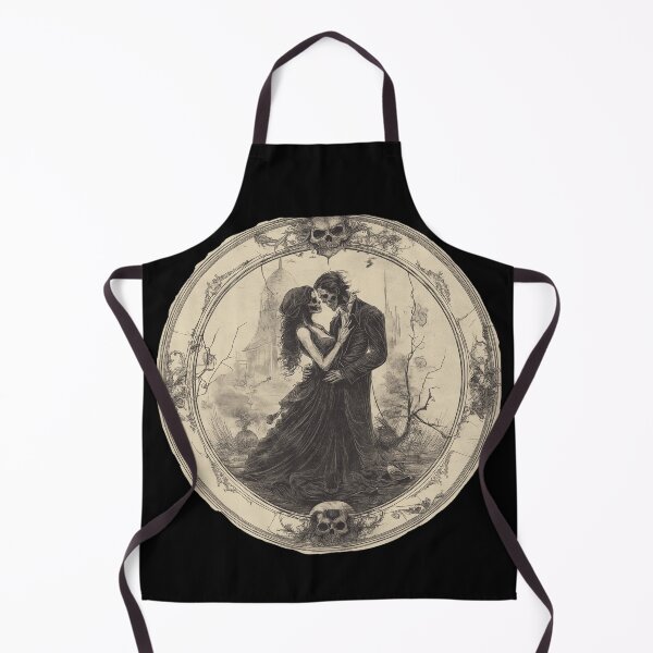 Item preview, Halloween Romantic Couple in Love | Retro Sketch Illustration designed and sold by FantasySoul.