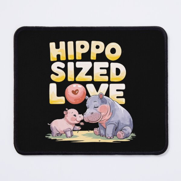 Item preview, Hippo Sized Love - Moo Deng's Festive Heart designed and sold by VioladesignByRW.