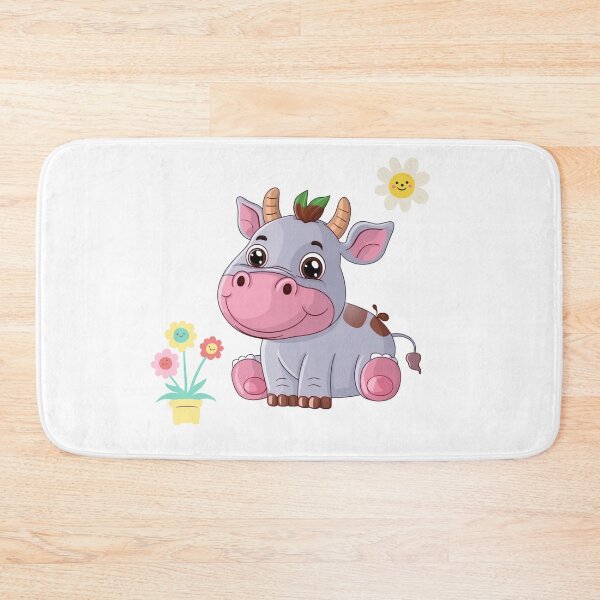 Item preview, Little cute smiling Cow Cartoon  designed and sold by Samonshop.