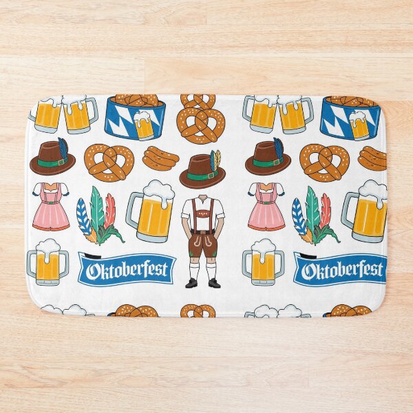 Item preview, Oktoberfest Celebration Essentials Vector Set - Beer, Pretzel, Lederhosen designed and sold by tutoo clothes.