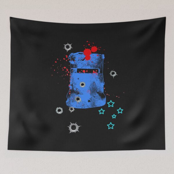 Item preview, Ned Kelly dead blue bullet,Ned Kelly Australia Outlaw Legend Graphic, Vintage Motorcycle Print  designed and sold by Bert Englefield.