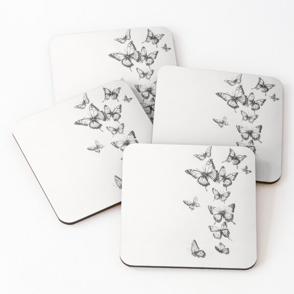 Item preview, Black and white monarch butterfly pencil drawing designed and sold by Pencil-Art.