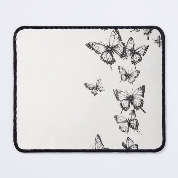 Item preview, Black and white monarch butterfly pencil drawing designed and sold by Pencil-Art.