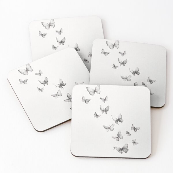 Item preview, Black and white monarch butterfly pencil drawing designed and sold by Pencil-Art.