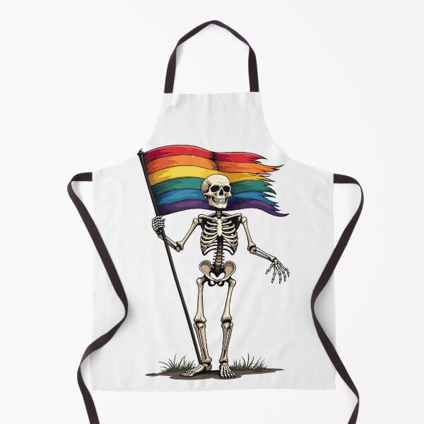 Item preview, Pride Skeleton with LGBT Flag Halloween Design designed and sold by Quirky Shirts.