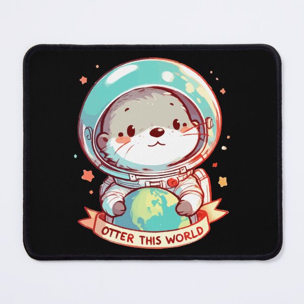 Item preview, Otter This World Otter Pun Astronaut Space designed and sold by TomFrontierArt.