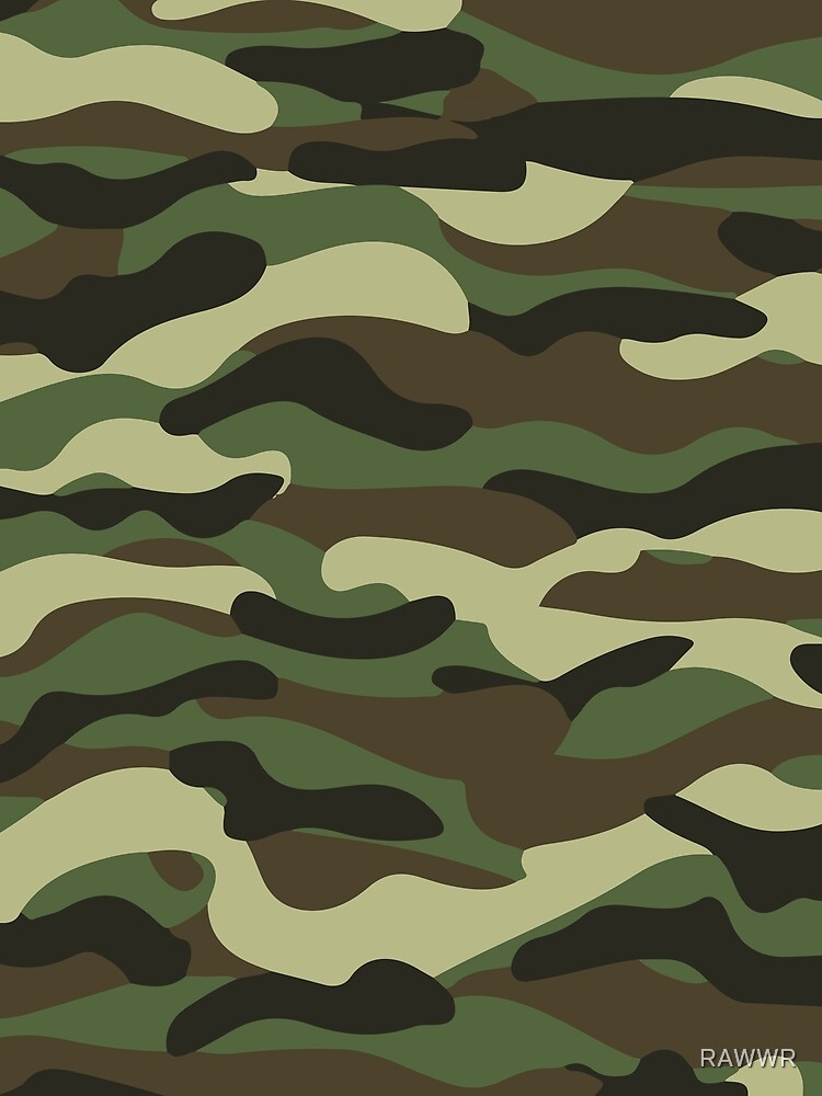 Camouflage Camo Military Design Graphic T-Shirt for Sale by RAWWR