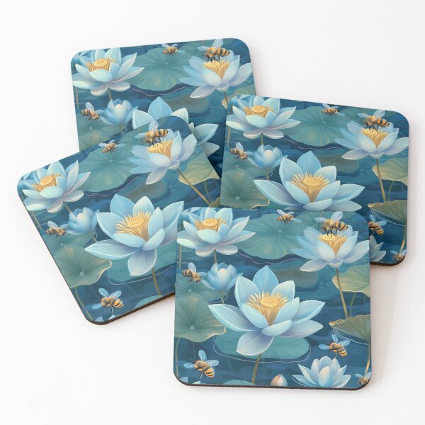 Item preview, Blue Lotus Seamless Pattern designed and sold by ThaiArtShop.