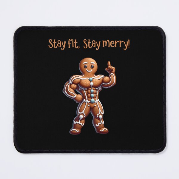 Item preview, Stay fit, stay merry! - gingerbread cookie for fitness enthusiast designed and sold by mariguita5.