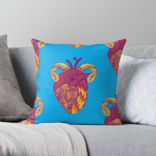 Aries Heart Throw Pillow