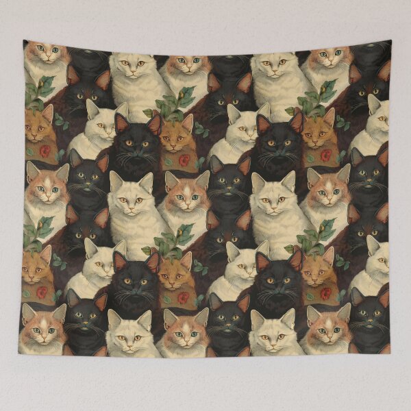 Item preview, Vintage Cats Pattern designed and sold by 100Sunsets.