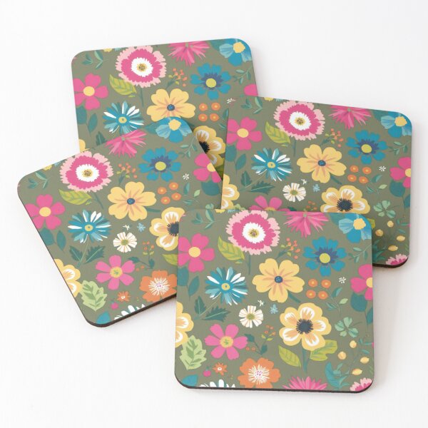 Item preview, Vibrant Floral Delight on Dark Background designed and sold by ImmersiveArt Era.