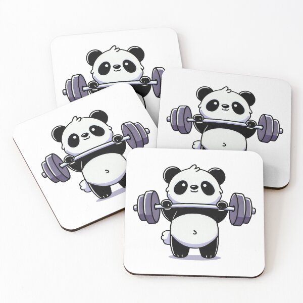 Item preview, Strong Panda Lifting Weights - Cute Fitness designed and sold by DuxDesigns.