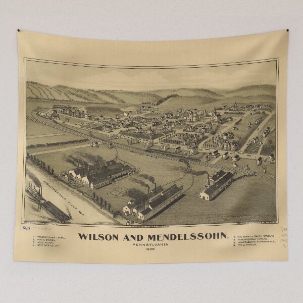 Item preview, Aerial View of Wilson and Mendelssohn, Pennsylvania (1902) designed and sold by allhistory.