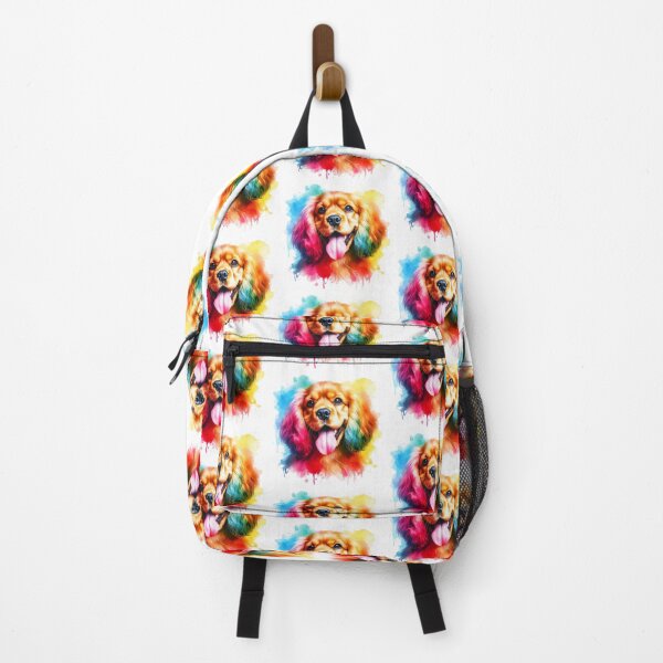 Item preview, Colorful Cute Cocker Spaniel Watercolor Portrait designed and sold by MaedK.