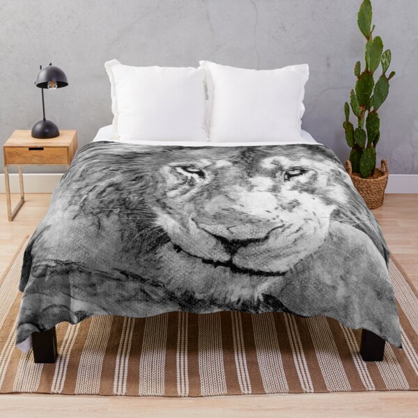 Item preview, Lion Alert but at Rest, Acrylic Portrait designed and sold by Amanda Roussos.