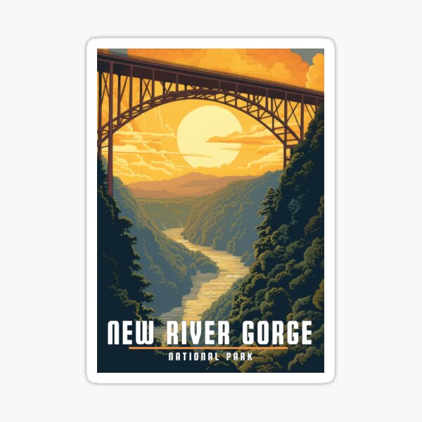 Artikel-Vorschau von Sonnenuntergang im New River Gorge Nationalpark, designt und verkauft von WanderlustArtsy.