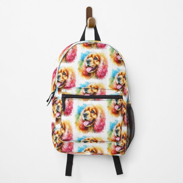Item preview, Colorful Cute Cocker Spaniel Watercolor Portrait designed and sold by MaedK.