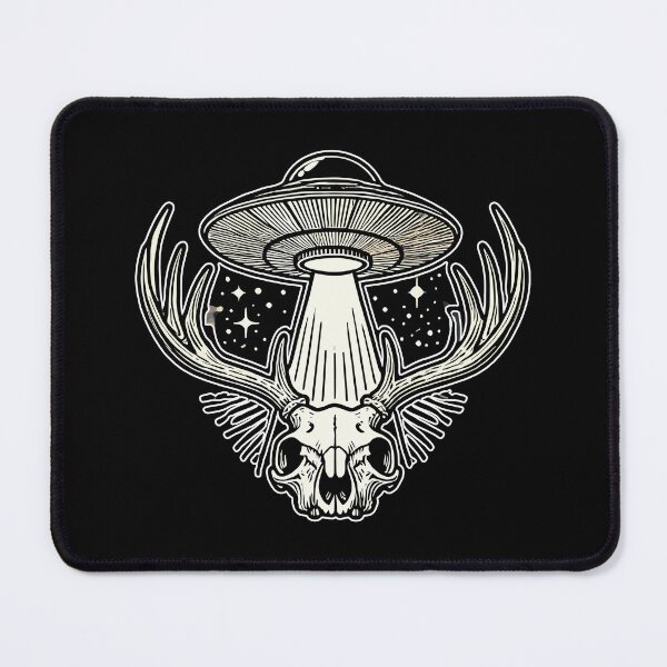 Item preview, UFO Abducting a Glowing Deer Skull designed and sold by MaateoDesign.