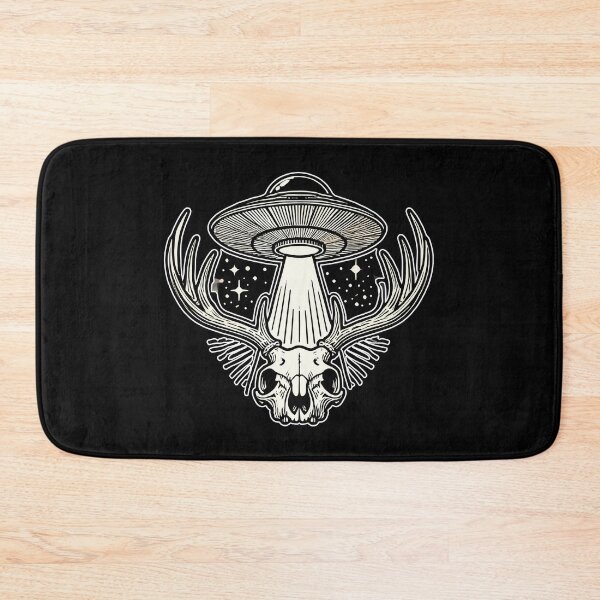 Item preview, UFO Abducting a Glowing Deer Skull designed and sold by MaateoDesign.