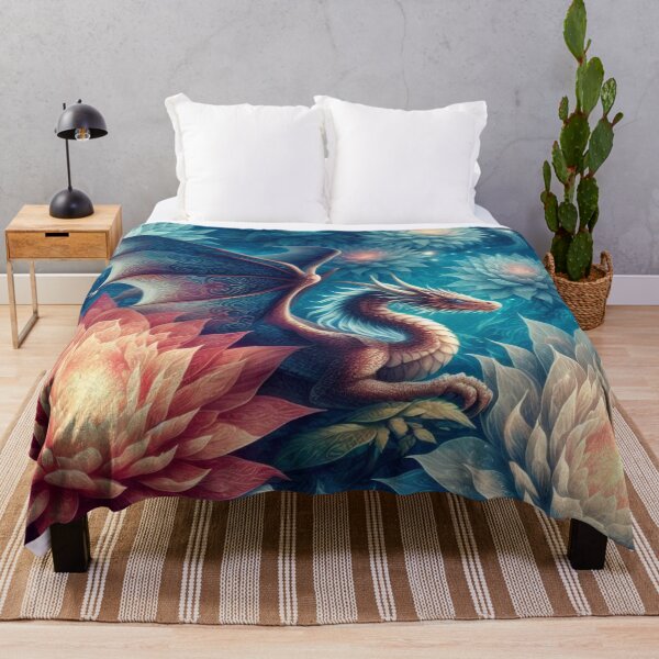 Item preview, Dragon Amidst the Blossoming Lotus designed and sold by TeslaSt0re.