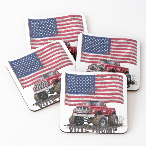 Item preview, MUD TRUCK VOTE TRUMP AMERICAN FLAG 2024 designed and sold by Marcee Duggar.