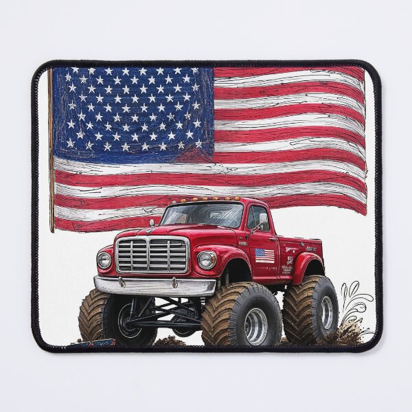 Item preview, MUD TRUCK VOTE TRUMP AMERICAN FLAG 2024 designed and sold by Marcee Duggar.