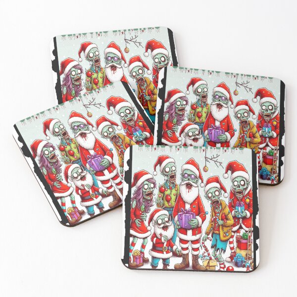 Item preview, Alternative, Cute, Zombie, Santa, monster Horror Christmas, card, Greeting, Card, hammer horror, classic, gift, designed and sold by blackdoggdesign.