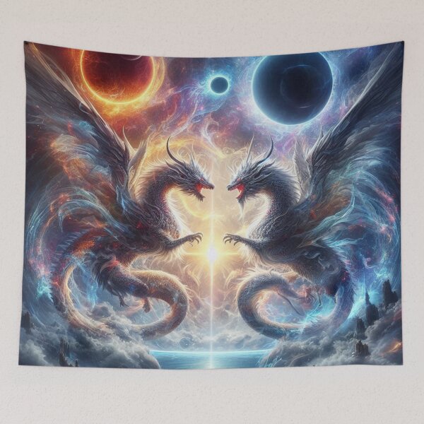 Item preview, Duel of the Cosmic Dragons designed and sold by TeslaSt0re.