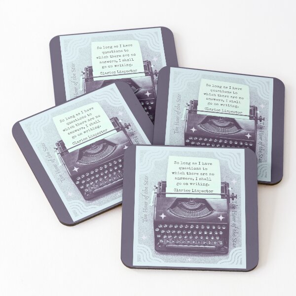 Item preview, Clarice Lispector quote: So long as I have questions to which there are no answers, I shall go on writing. designed and sold by artbleed.