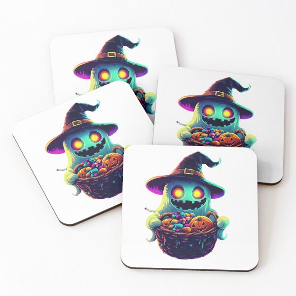 Item preview, Cute Halloween Ghost with Witch Hat designed and sold by Fab-Haven.