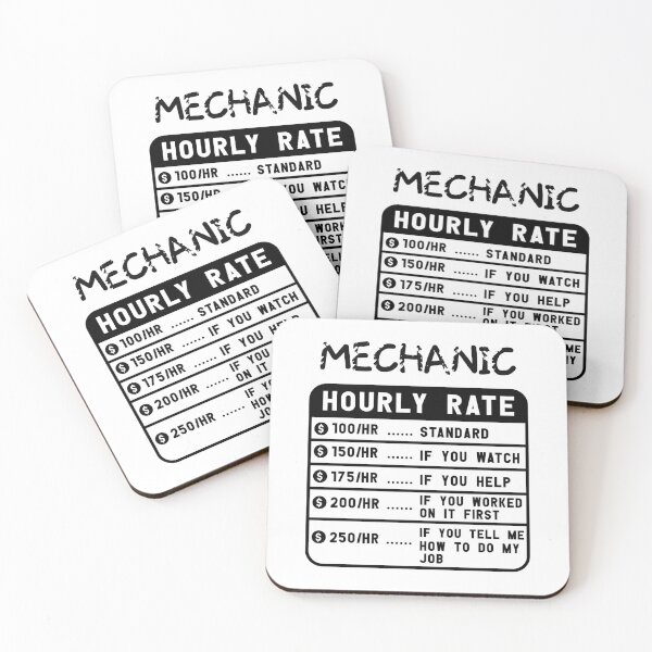 Item preview, mechanic hourly rate t-shirt designed and sold by LensherArt.