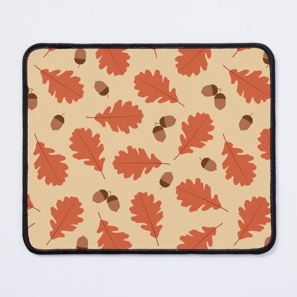 Item preview, Autumn decor - orange leaves and acorns on beige background designed and sold by FrenchTouch77.