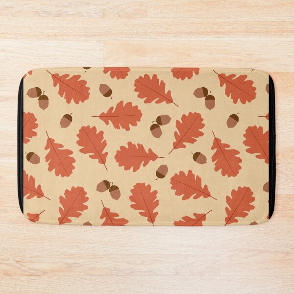 Item preview, Autumn decor - orange leaves and acorns on beige background designed and sold by FrenchTouch77.