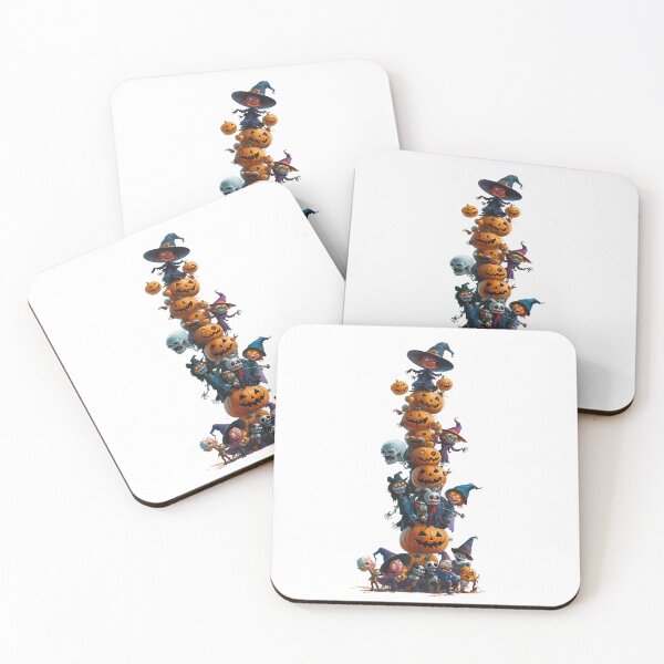 Item preview, Halloween Characters Stacked with Pumpkins designed and sold by Fab-Haven.