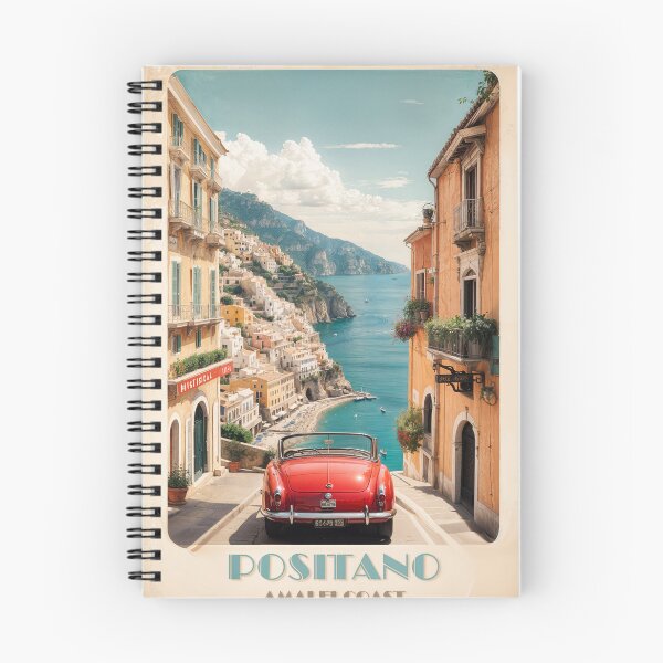 Item preview, Coastal Dreams: Vintage Travel Poster of Positano designed and sold by Ceemko's Vintage Corner.