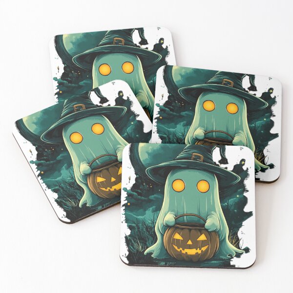 Item preview, Ghost Under the Moon with Pumpkin designed and sold by Fab-Haven.