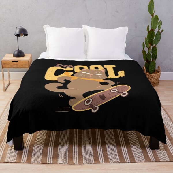 Item preview, Brown Cat on Skateboard designed and sold by LazyCaat.