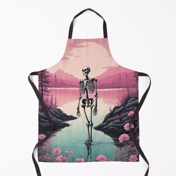 Item preview, Lonely skeleton in flowers, Red and Pink Roses, lake designed and sold by KolorellaS.