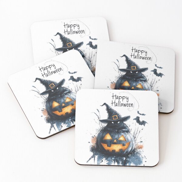 Item preview, Black Cat on Pumpkin with Halloween Message designed and sold by Fab-Haven.