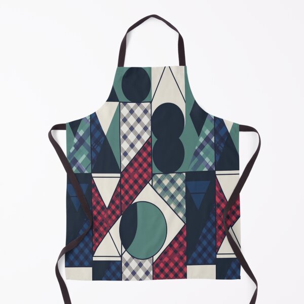 Item preview, Geometric Plaid Fusion: Bold Triangles, Circles & Squares Pattern designed and sold by BaliChili.
