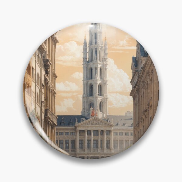 Item preview, Brussels Vintage Travel Poster - Old-World Charm Revived designed and sold by Ceemko's Vintage Corner.