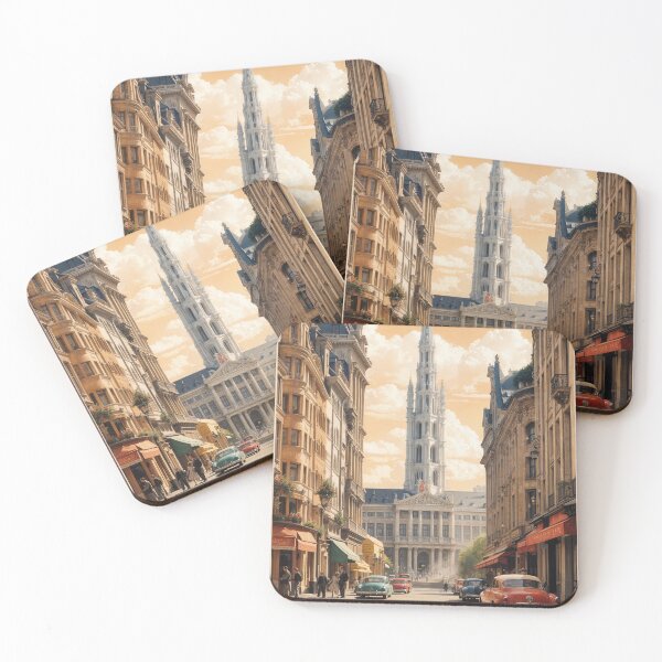 Item preview, Brussels Vintage Travel Poster - Old-World Charm Revived designed and sold by Ceemko's Vintage Corner.