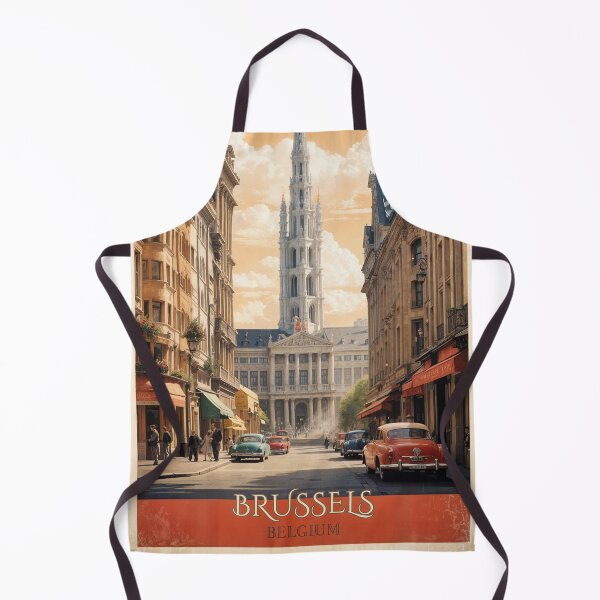 Item preview, Brussels Vintage Travel Poster - Old-World Charm Revived designed and sold by Ceemko's Vintage Corner.
