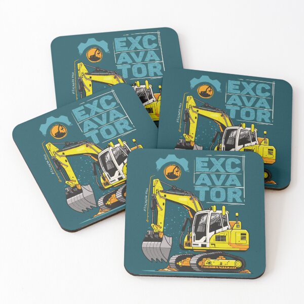 Item preview, Big Yellow Excavator - Heavy Construction Equipment Design designed and sold by BubbleSpy.