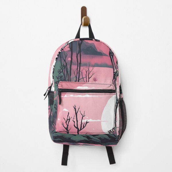 Item preview, Lonely skeleton on pink lake, pink  mountains, romantic view,  designed and sold by KolorellaS.