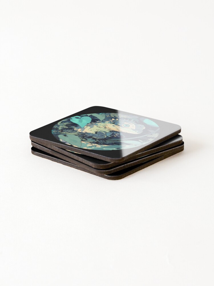 Thumbnail 4 of 5, Coasters (Set of 4), Lizard, Cute Lizard, Beautiful Lizard designed and sold by PatternFly.