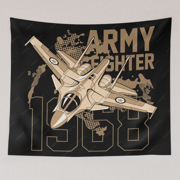Artikelvorschau, Army Fighter Jet - Leistungsstarkes Militärluftfahrtdesign entworfen und verkauft von BubbleSpy.